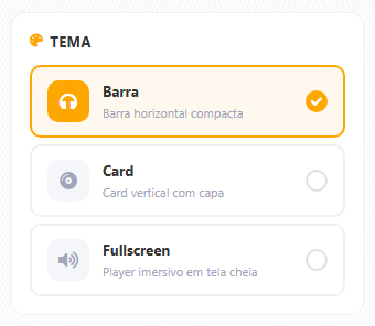 Tema do player