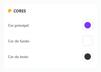 Cores do player