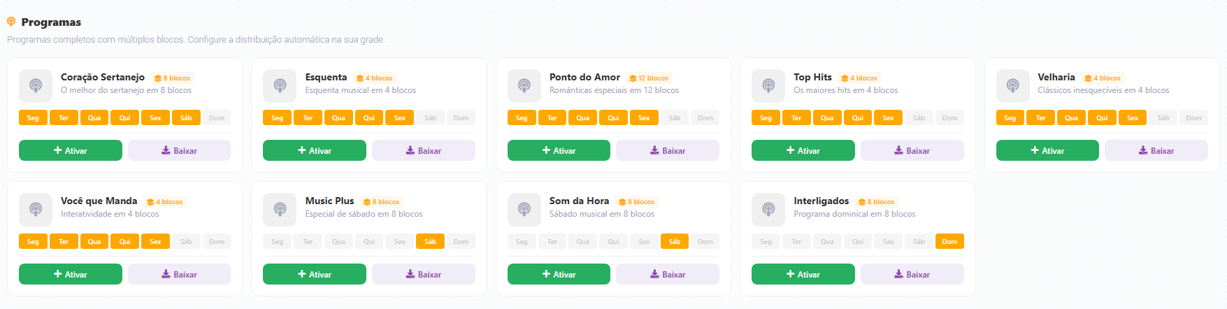 Programas prontos