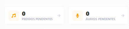 Pedidos e áudios pendentes