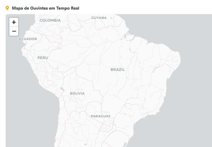 Mapa de ouvintes em tempo real